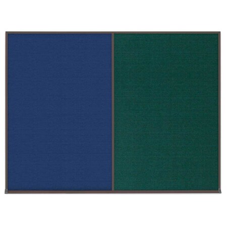 United Visual Products Double Door Radius Corkboard, 42"X32", B UV80025-BRONZE-PUMICE